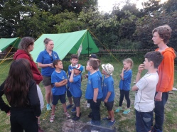 Beavers experiencing Scout camp